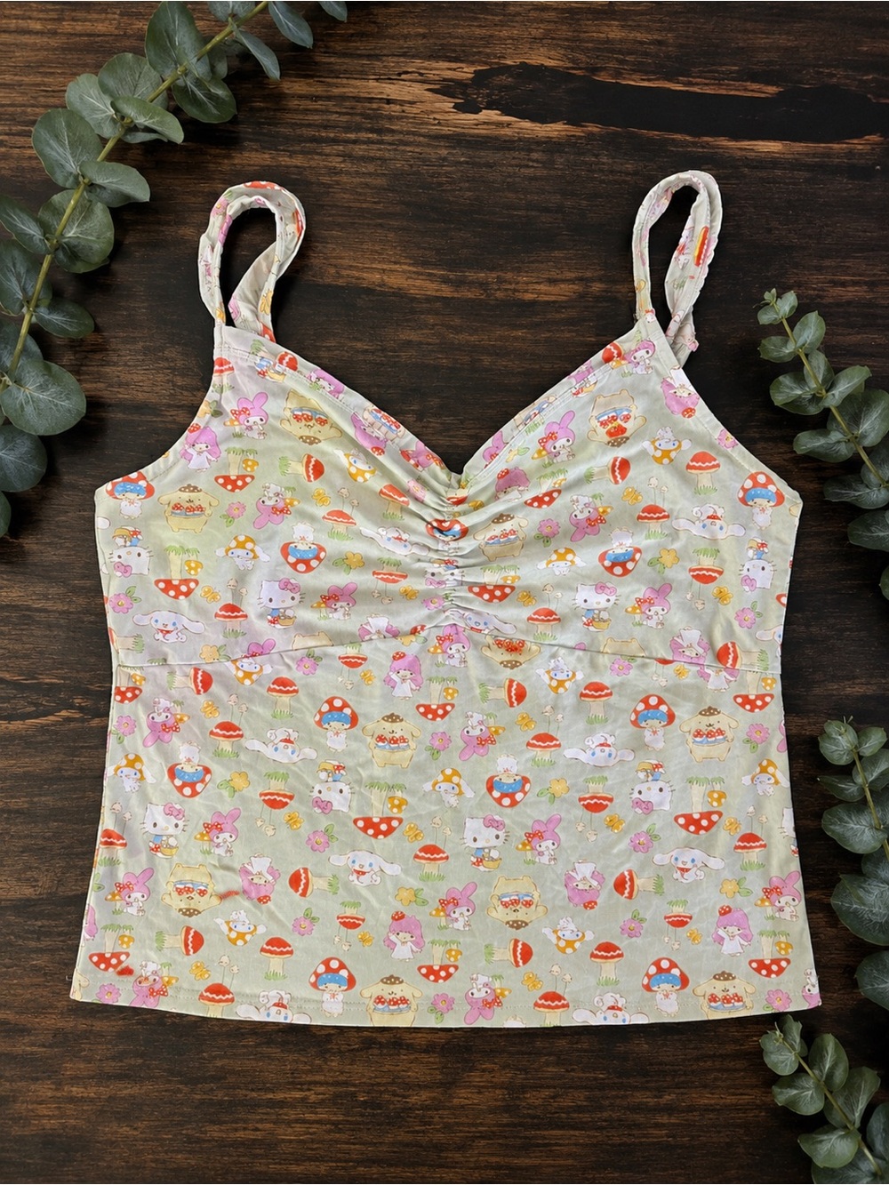 Hello Kitty & Friends Mushroom Print Tank Top NWT Size 2